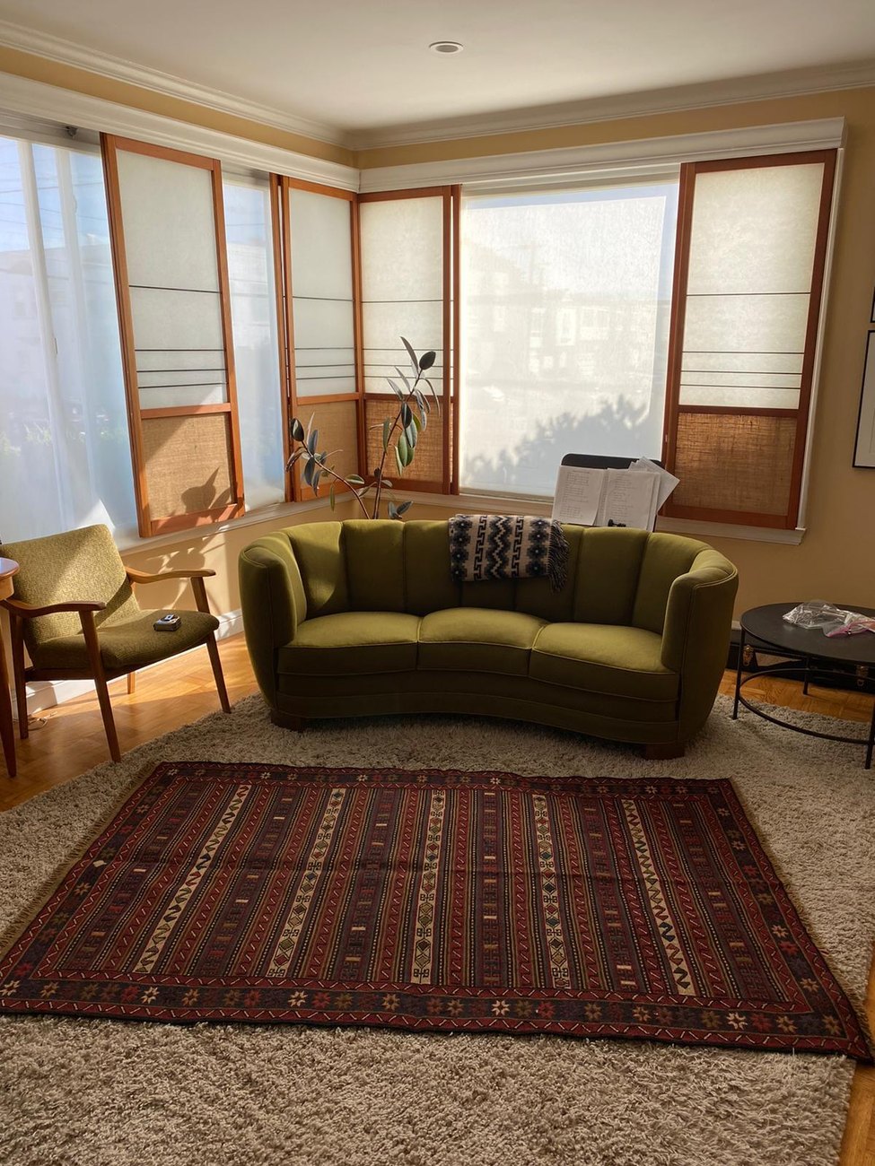 Handwoven Sumak Kilim rug