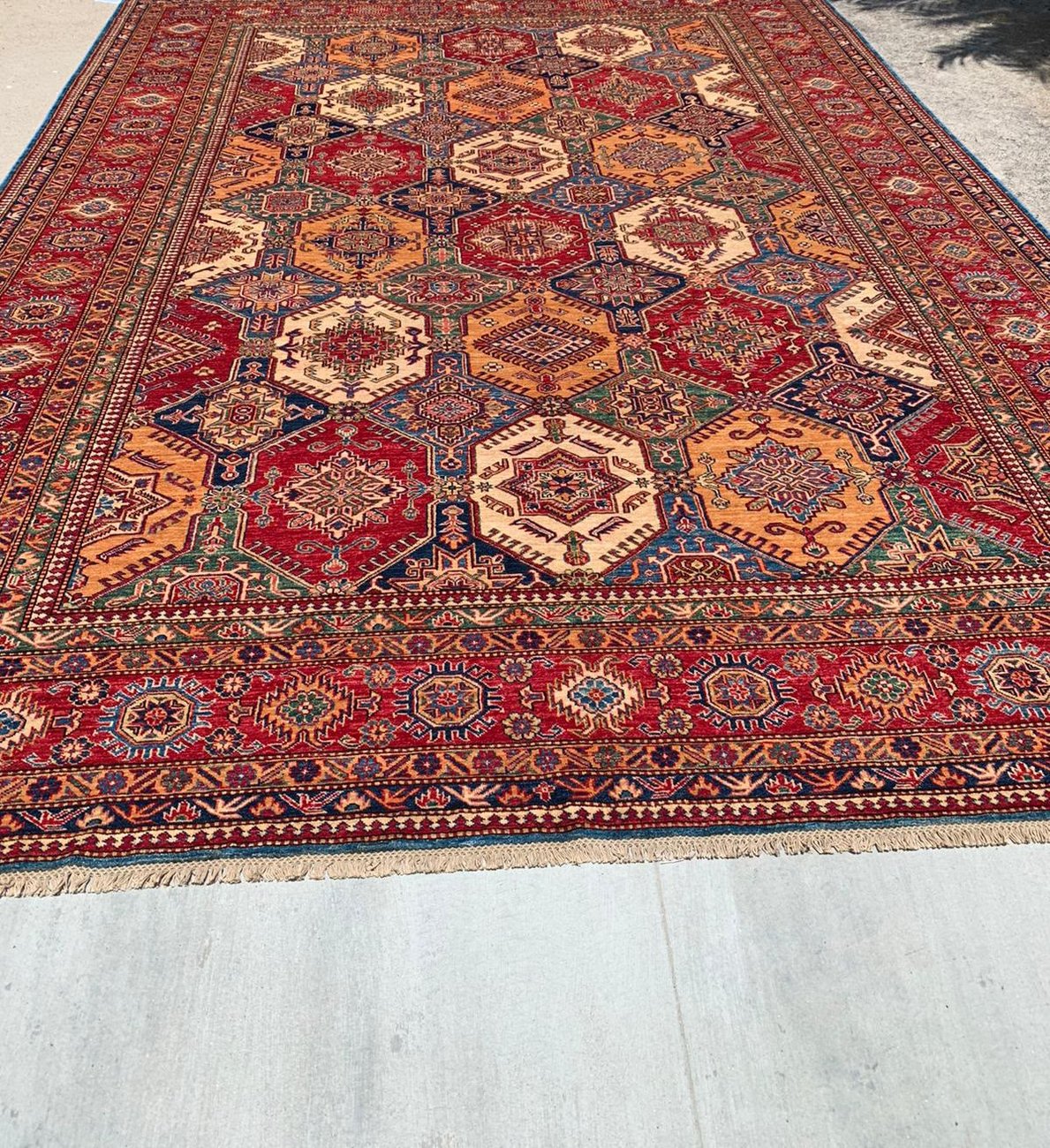 Handwoven Fine Kazak rug