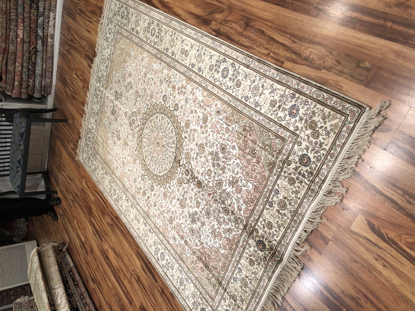 Handwoven Kashan Medallion rug