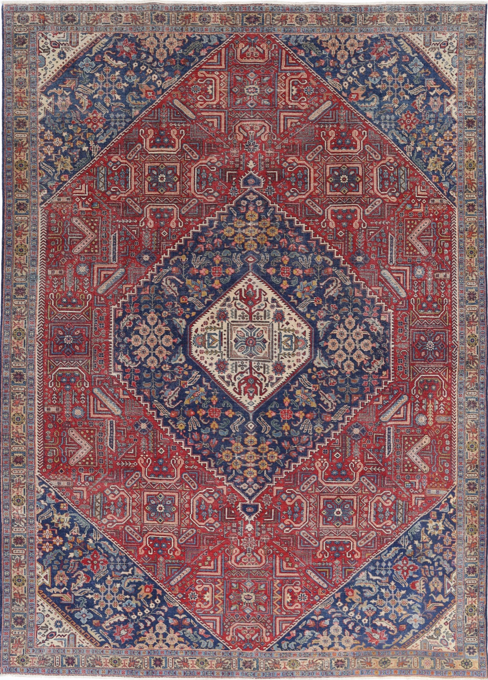 Handwoven Tabriz Medallion rug